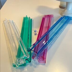 Set of 4 Mahjong racks tile pushers  Multi-Color